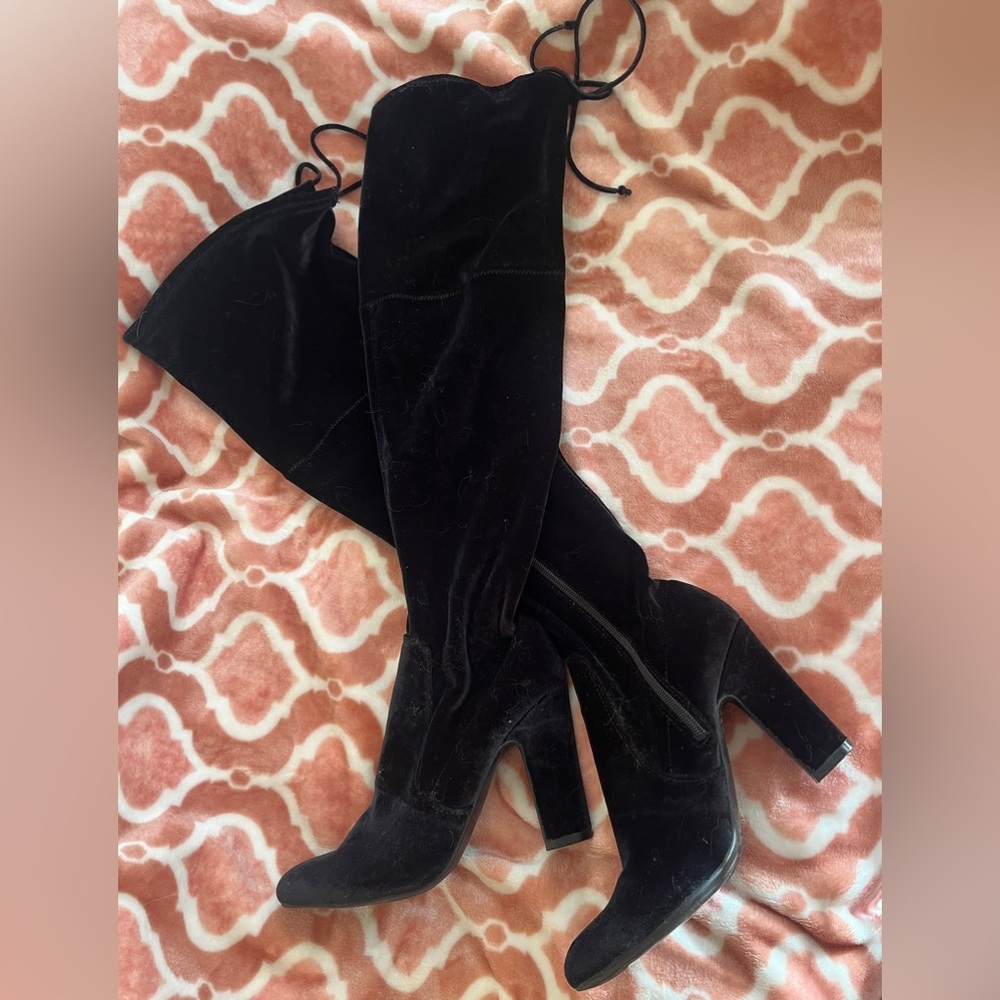 Unisa Over the Knee Velvet Boots NWOT